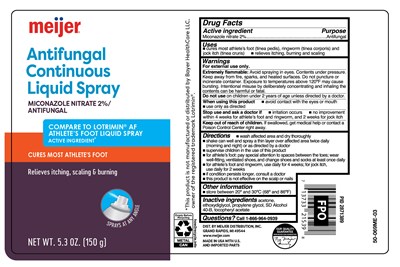 Image 1 (Meijer Antifungal Miconazole Continuous Liquid Spray 50 069me 03)